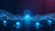 © Princess - Digital Portal Network Nodes, Blue Data Flow Gateway, Neon Network Connection Portal Digital Gateway Blue Glow Data Node Portal Art Glowing Network Dark Concept Blue Portal Tech Design Digital Flow