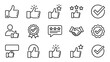 © rofiq - A collection of thumbs up and checkmark icons for approval and confirmation.