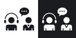 © molla - Counselling icons vectors in solid black and white style