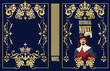© Lev - 089-37-Historical novel cover featuring a musketeer in ornate baroque style with gold filigree