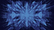 © Po - Abstract Blue Digital Technology Network Background with Geometric Shapes