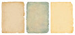© Helga - Old vintage paper texture set, antique grunge parchment background, retro sheet with ripped torn edges
