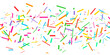 © Flatryx - Colorful confetti background with scattered rectangular paper pieces