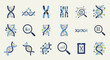 © Fio - A collection of flat vector icons representing genetic research and biology concepts