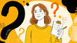 © mat - Woman with Clipboard and Question Marks