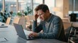 © Nasa - Frustrated Man Working On Laptop In Modern Office Environment