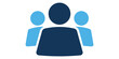 © huzaifa - Business team icon with leader and corporate group members for teamwork partnership and audience community concept