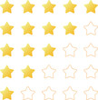 © mugichocolate - レビュー評価 星アイコンセット 五段階評価