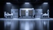 © Alfath - Industrial machinery including a large motor and fluid transfer pumps arranged in a dimly lit facility