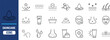 © Ayub - Skincare beauty products line art icons. sunscreen icon set, facemask icon set, skin icon set