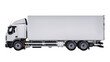 © Sorin - White semi-trailer truck with large cargo box, isolated on transparent background