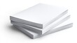 © The Little Hut - Stack of blank white books or notepads on a white background, ready for design
