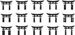 © vectbhuiyan - Collection of japanese torii gate silhouettes
