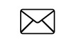 © mae - Black outline icon of an envelope, representing email and communication