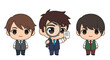 © Sulis - Chibi Businessmen and Investigator Character Illustration Set