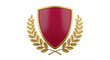 © creative_rabbi - Red shield with gold laurel wreath emblem