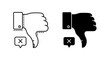 © Awais - Dislike Hand Gesture Vector Icon Set Representing Negative Feedback and Disapproval