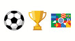 © tu - Soccer ball and trophy cup.