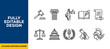 © Nihal - Icon bundle of mathematics geometry and physics symbols featuring pi sigma and geometric shapes icons in professional minimalist line stroke vector style for education study.