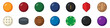 © Riswan - Table games and competition balls flat icon set on transparent background. Cartoon design.