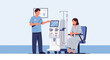 © aryo - Doctor explains dialysis machine to patient