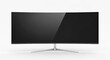 © PixelPulse Creative - Modern curved computer monitor isolated on white background