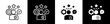 © kanfaz art - Fame Icon In Outline And Glyph Styles With Black And White Variations