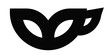 © AX - Black masquerade mask silhouette isolated on white background for carnival party or mysterious event with masquerade silhouette carnival celebration festival halloween disguise decorative