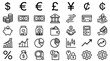 © DigitalStock - financial icons and business symbols illustrating global economy banking and money concepts in a comprehensive digital vector set.