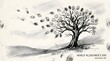 © Jenong - A tree sheds petals on World Alzheimer's Day in a serene landscape