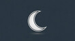 © Yantoe - A crescent moon icon on a dark blue background, perfect for representing nighttime or astronomy themes