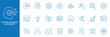 © Hike Studio 2 - Generative AI line icon set featuring artificial intelligence, machine learning, chatbot, neural network, creativity, robot, and automation. Professional editable vector illustration