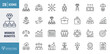 © Control New - Worker Benefits icons set. including bonuses, paid vacation, Health insurance, social security, career, pension, paid vacation. editable stroke. vector illustration