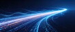 © TommyNa - Abstract blue data stream flowing through digital space with glowing particles and light trails, big data analytics technology background, idea for network communication design