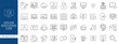©  ProVector - Online Education Line Icons Set, E-Learning Virtual Classroom Distance Learning EdTech Course Outline Vector Collection Editable Stroke