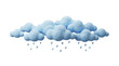 © Napapon - Three dimensional cartoon illustration of blue rainy clouds with falling water drops