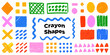 © Rohan - Collection Of Crayon Shapes Colorful Vector Illustration On White Background