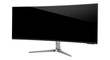 © Osman Hadi - A sleek black curved computer monitor on a silver stand isolated on transparent background