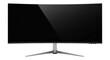 © Osman Hadi - Large curved black computer monitor on a silver stand isolated on transparent background