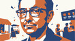 © Nawawi - Businessman wearing glasses and suit.