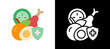 © azaya - Food Wellness whiteblack icon