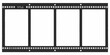 © RanjanKumar - Blank film strip with six frames black border and sprocket holes on a white background