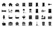 © Fandy creators - Black and white household icons set for home and interior design