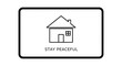 © Vion - Peaceful Home Icon with Text Stay Peaceful