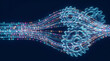 © AucArtStudio - Ai agent workflow agentic automation digital gear data stream glow. intelligence solution management. future innovation system, assistant network process, automation technology