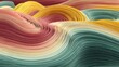© Berkah - Three dimensional abstract presentation of multicolored flowing wavy ribbons creates dynamic texture