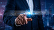 © Mayla - 2027 business planning and innovation concept entrepreneur selecting future year on virtual interface representing strategy, transformation