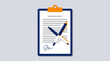 © Stipenpro - Professional Business Contract Clipboard with Document Crossed Pens and Signature ideal for legal services and corporate agreements.
