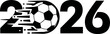 © Rainbow Rudu - World cup 2026 football silhouette with year isolated on transparent background
