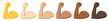 © Inka - Flexed biceps, hand sign emoji, hand gesture symbol, vector icon illustration, isolated on transparent background.